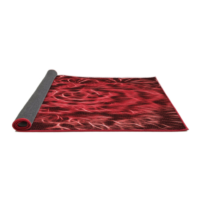 Thickness of Patterned Tomato Red Rug, pat2104rd