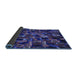 Thickness of Patterned Denim Dark Blue Rug, pat2105blu