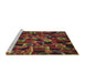 Sideview of Machine Washable Transitional Sienna Brown Rug, wshpat2105brn