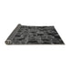 Thickness of Patterned Charcoal Black Rug, pat2105gry