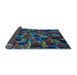 Thickness of Patterned Aquamarine Stone Green Rug, pat2105lblu