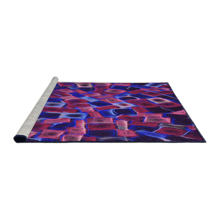 Sideview of Machine Washable Transitional Purple Rug, wshpat2105pur