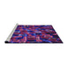 Sideview of Machine Washable Transitional Purple Rug, wshpat2105pur