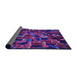 Thickness of Patterned Purple Rug, pat2105pur