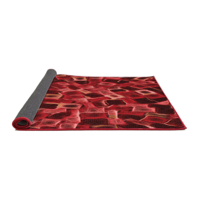 Thickness of Patterned Red Rug, pat2105rd