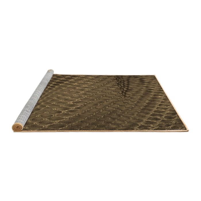 Sideview of Machine Washable Transitional Light Brown Rug, wshpat2106brn