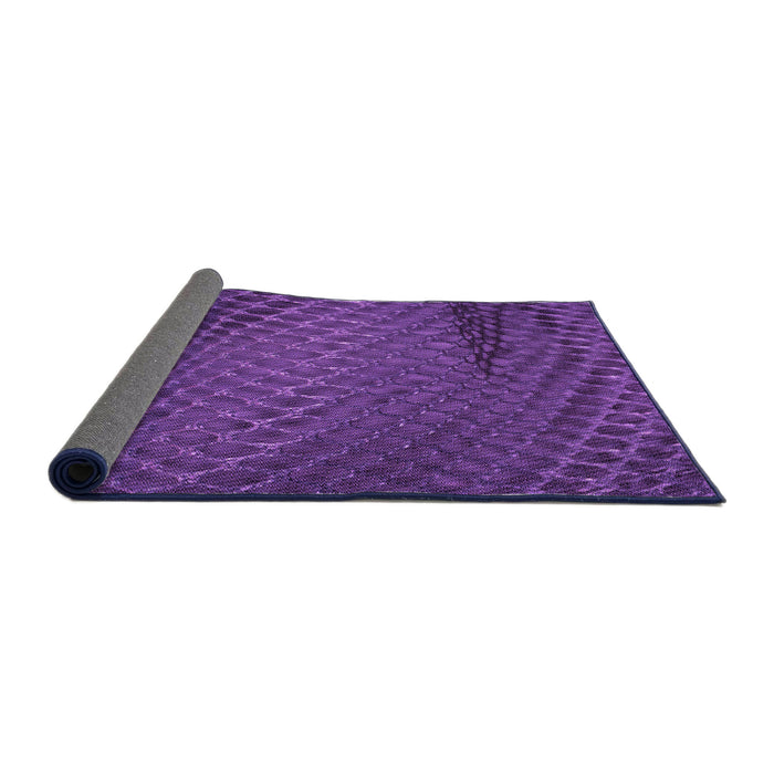 Thickness of Patterned Bright Purple Rug, pat2106pur