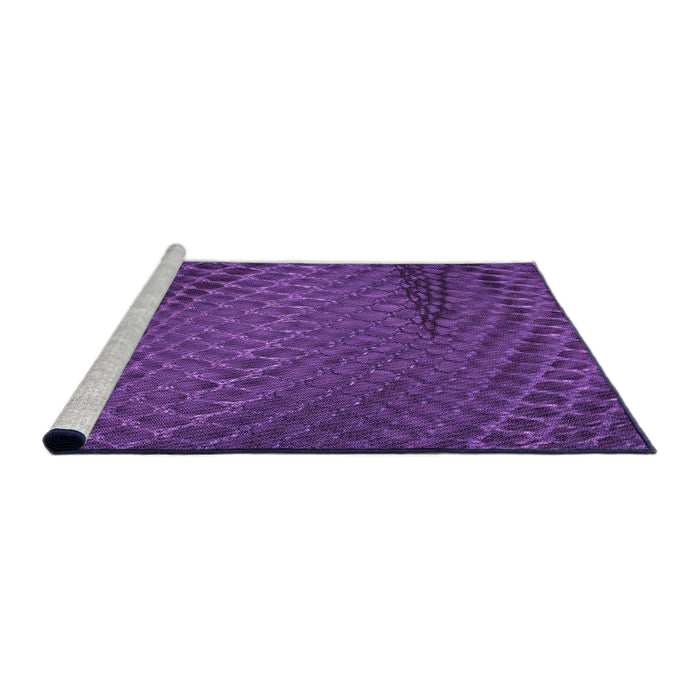 Sideview of Machine Washable Transitional Bright Purple Rug, wshpat2106pur