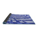 Thickness of Patterned Blue Rug, pat2107blu