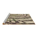 Sideview of Machine Washable Transitional Coffee Brown Rug, wshpat2107brn