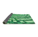 Thickness of Patterned Green Rug, pat2107grn