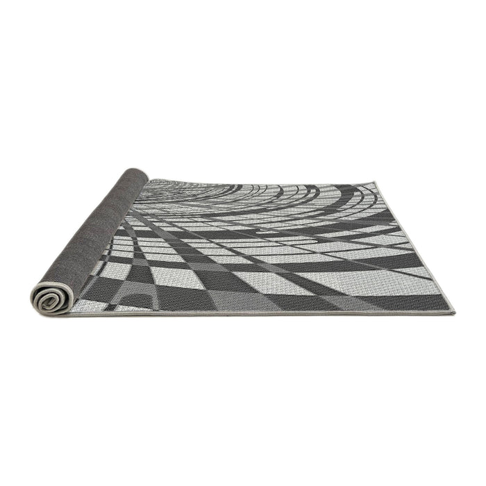 Thickness of Patterned Platinum Silver Gray Rug, pat2107gry