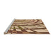 Sideview of Machine Washable Transitional Saddle Brown Rug, wshpat2107org