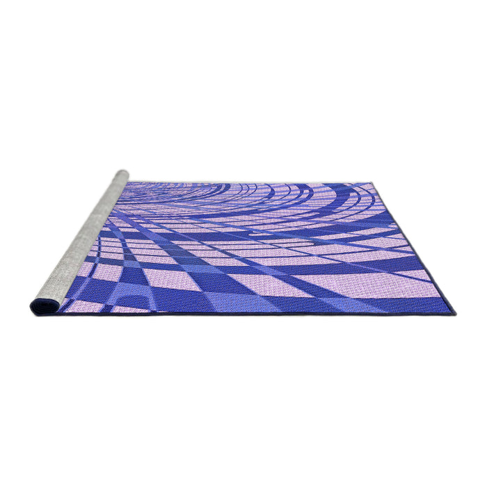 Sideview of Machine Washable Transitional Mauve Purple Rug, wshpat2107pur