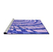 Sideview of Machine Washable Transitional Mauve Purple Rug, wshpat2107pur