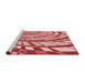 Sideview of Machine Washable Transitional Pastel Pink Rug, wshpat2107rd