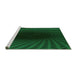 Sideview of Machine Washable Transitional Dark Forest Green Rug, wshpat2108grn