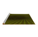 Sideview of Machine Washable Transitional Olive Green Rug, wshpat2108yw