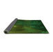 Thickness of Patterned Dark Forest Green Rug, pat2109grn