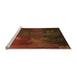 Sideview of Machine Washable Transitional Mahogany Brown Rug, wshpat2109org