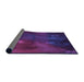 Thickness of Patterned Dark Purple Rug, pat2109pur