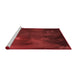 Sideview of Machine Washable Transitional Dark Red Rug, wshpat2109rd