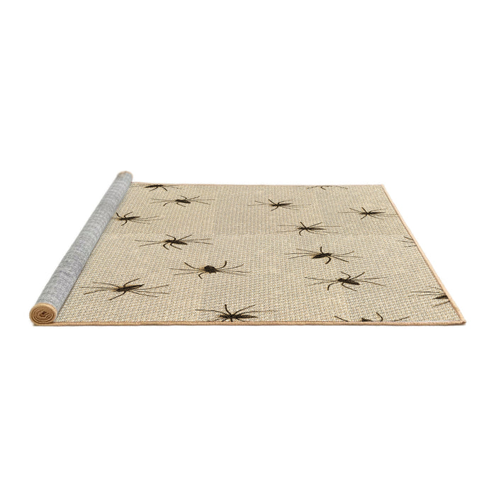 Sideview of Machine Washable Transitional Moccasin Beige Rug, wshpat211brn