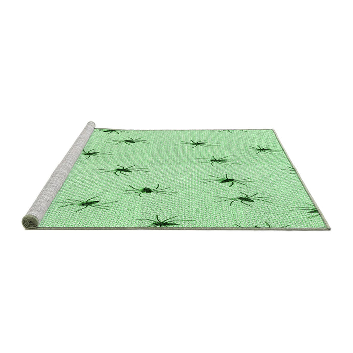 Sideview of Machine Washable Transitional Mint Green Rug, wshpat211grn