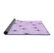 Thickness of Patterned Bright Lilac Purple Rug, pat211pur