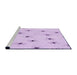 Sideview of Machine Washable Transitional Bright Lilac Purple Rug, wshpat211pur