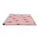 Sideview of Machine Washable Transitional Light Coral Pink Rug, wshpat211rd