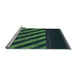 Sideview of Machine Washable Transitional Dark Slate Grey Green Rug, wshpat2110lblu