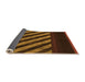 Thickness of Patterned Mahogany Brown Rug, pat2110org