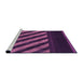 Sideview of Machine Washable Transitional Orchid Purple Rug, wshpat2110pur