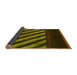 Thickness of Patterned Dark Yellow Green Rug, pat2110yw