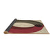 Thickness of Patterned Brown Red Rug, pat2111brn