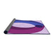 Thickness of Patterned Bright Lilac Purple Rug, pat2111pur