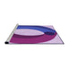 Sideview of Machine Washable Transitional Bright Lilac Purple Rug, wshpat2111pur