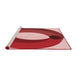 Sideview of Machine Washable Transitional Light Coral Pink Rug, wshpat2111rd