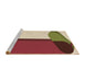 Sideview of Machine Washable Transitional Red Rug, wshpat2112brn