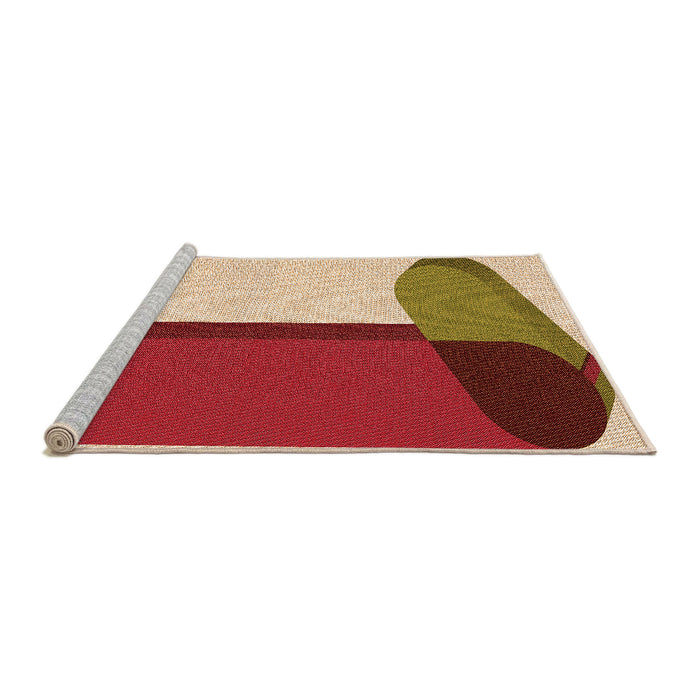 Sideview of Machine Washable Transitional Red Rug, wshpat2112org