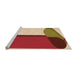 Sideview of Machine Washable Transitional Red Rug, wshpat2112org