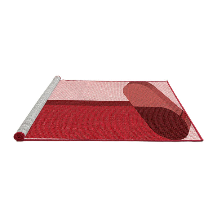 Sideview of Machine Washable Transitional Pastel Pink Rug, wshpat2112rd