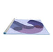 Sideview of Machine Washable Transitional Deep Periwinkle Purple Rug, wshpat2113blu