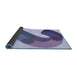 Thickness of Patterned Deep Periwinkle Purple Rug, pat2113blu