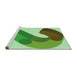 Sideview of Machine Washable Transitional Jade Green Rug, wshpat2113grn