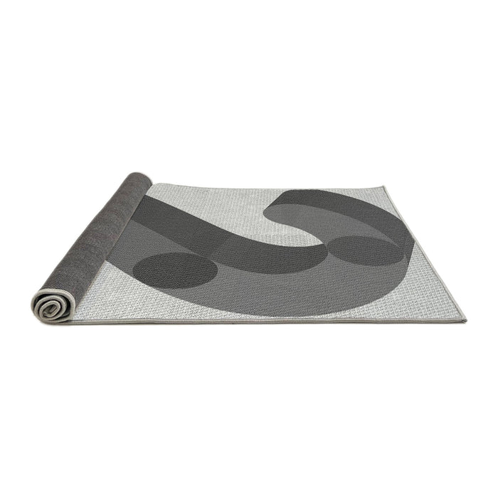 Thickness of Patterned Silver Gray Rug, pat2113gry