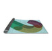 Thickness of Patterned Tiffany Blue Rug, pat2113lblu