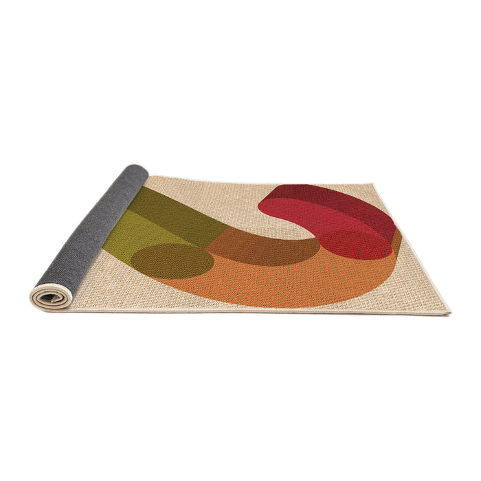 Thickness of Patterned Mahogany Brown Rug, pat2113org