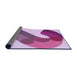 Thickness of Patterned Bright Lilac Purple Rug, pat2113pur